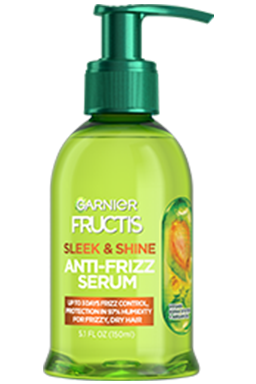 Front of Pack of Fructis Sleek & Shine Anti-Frizz Serum